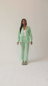 MINT LINEN CO-ORD SET