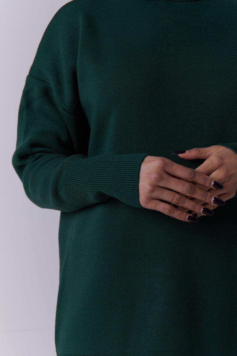 EMERALD ROLL NECK KNIT SET