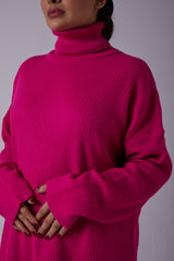 FUSCHIA RIBBED WITH LEGGINGS