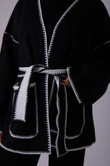 BLACK JACKET WITH BELT