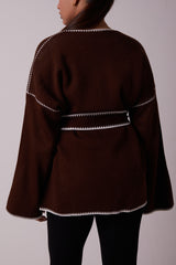 BROWN KNIT JACKET