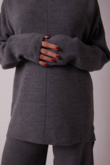 OVERSIZED GREY KNIT SET