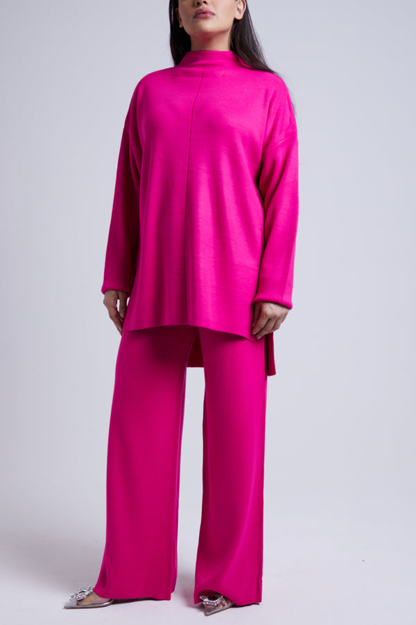 OVERSIZED FUSCHIA KNITSET