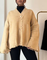 CAMEL KNIT CARDIGAN